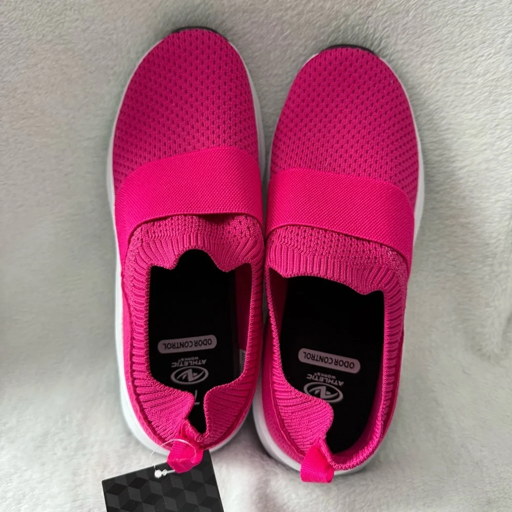 Athletic Works Shoes Pink‎ Slip-On Sneakers Women’s Size 7.5 Slip On New
